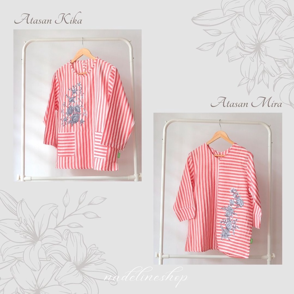 BAJU ATASAN BASIC BLOUSE WANITA MUSLIM & CASUAL - KIKA & MIRA SALUR TOP-6