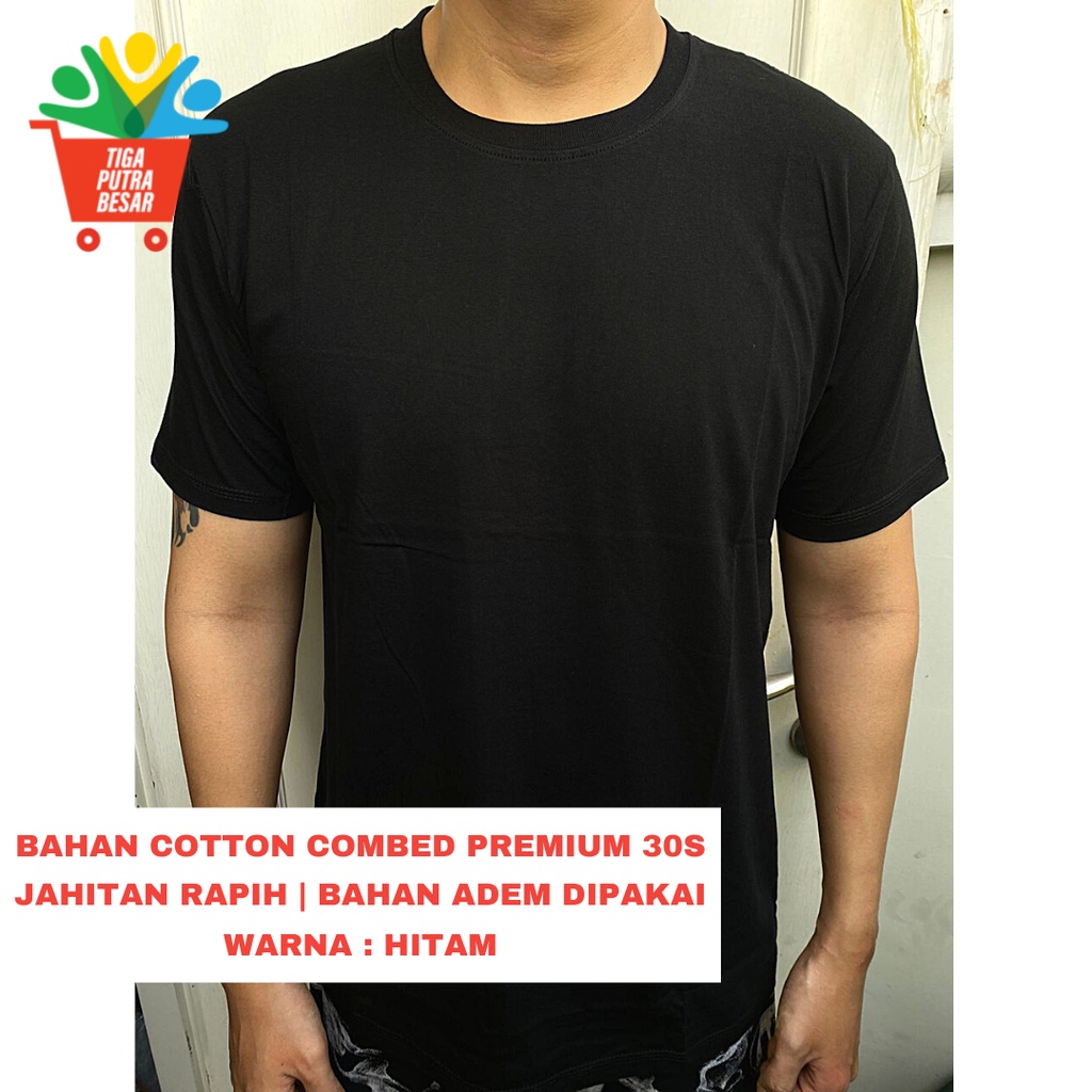 KAOS POLOS PREMIUM 100% KATUN COMBED 30S BERKUALITAS