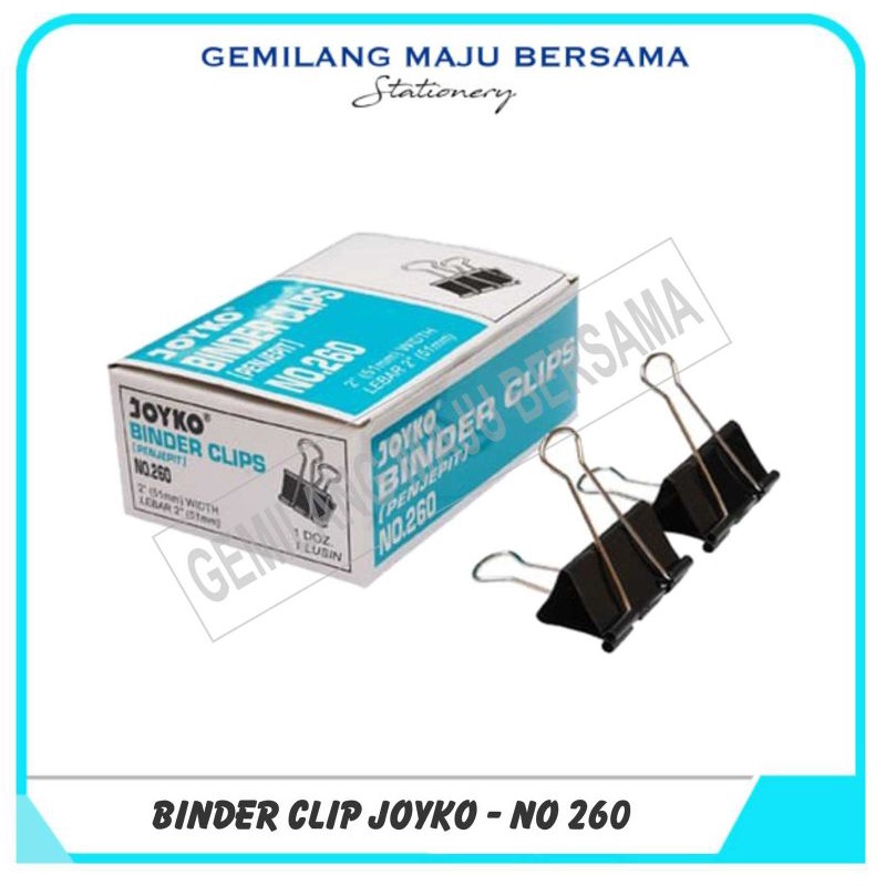 

Binder Clip Joyko 260 (Harga Per 1 Lusin = 12 Buah)