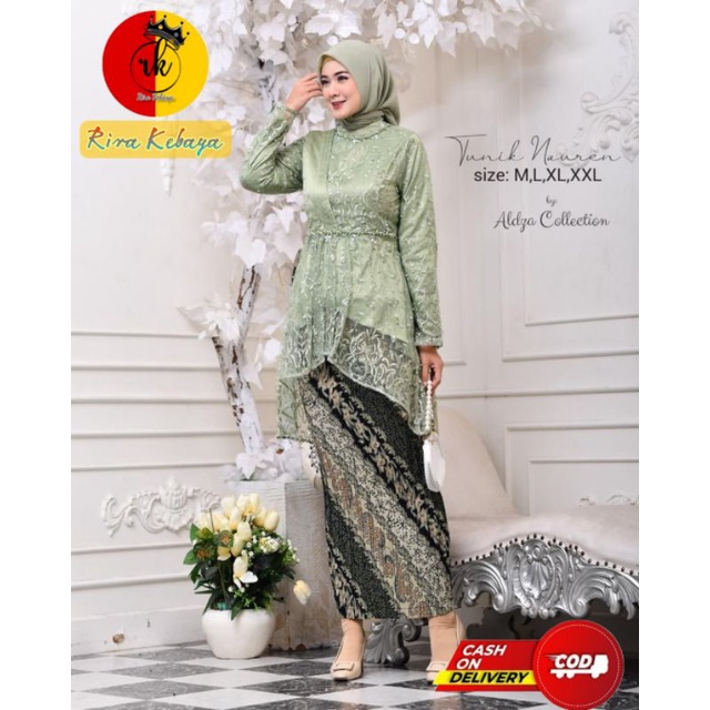 One Set Kebaya Lesti Stelan Wanita Terlaris Kebaya Best Seller Baju Wanita Kekinian Aurora selendang