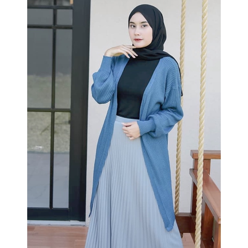 Balegrosir- Zahira Balloni Iymel Cardy Belle Long Kardigan Rajut