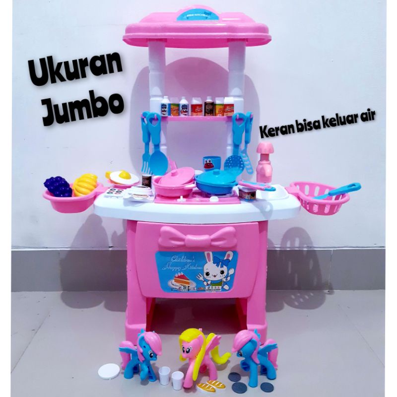 Mainan Kitchen Set Jumbo - Masak Masakan Besar Anak Perempuan Cewek Set Alat Dapur