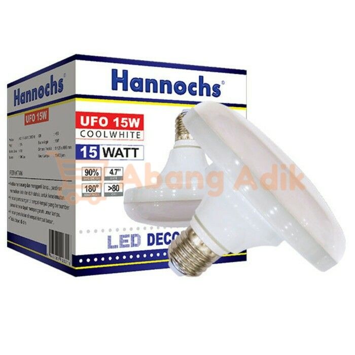 LAMPU BOHLAM BOLA LED DECORATIVE HANNOCHS UFO 20W - KUNING