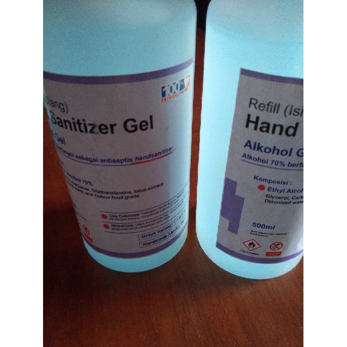 Hand Sanitizer Gel 500ml Bottle Pump 500 ml Botol Pompa Handsanitizer Alkohol 70% Standart WHO