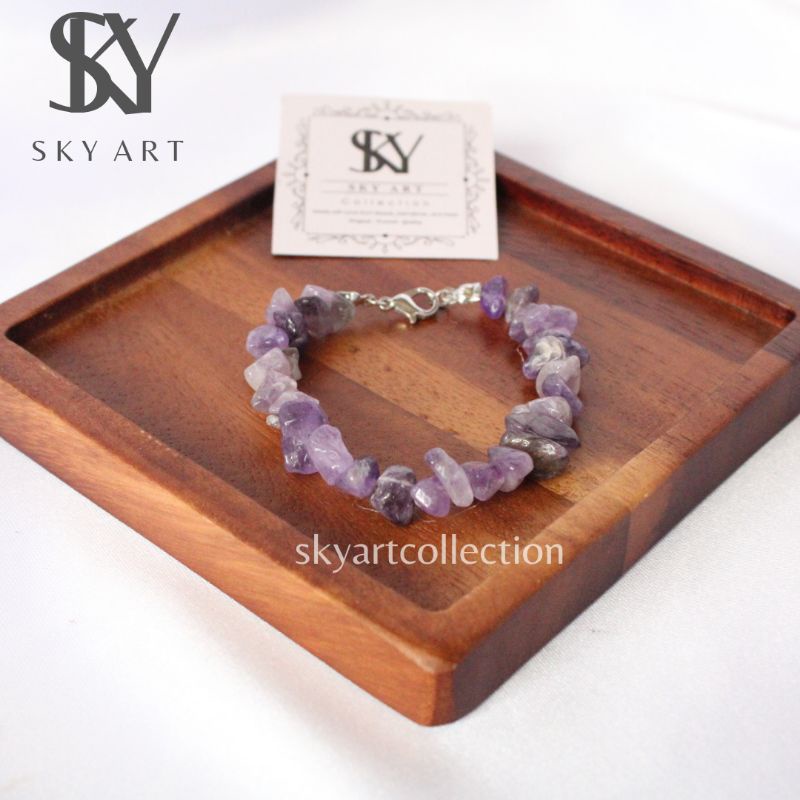 GELANG BATU PERMATA AMETHYST ASLI//BRACELET GEMSTONE