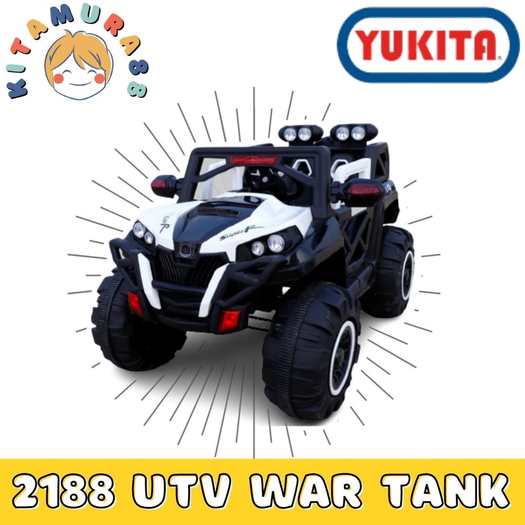 BARU!!! MAINAN MAENAN ANAK MOBIL AKI YUKITA 2188 UTV WAR TANK KEREN