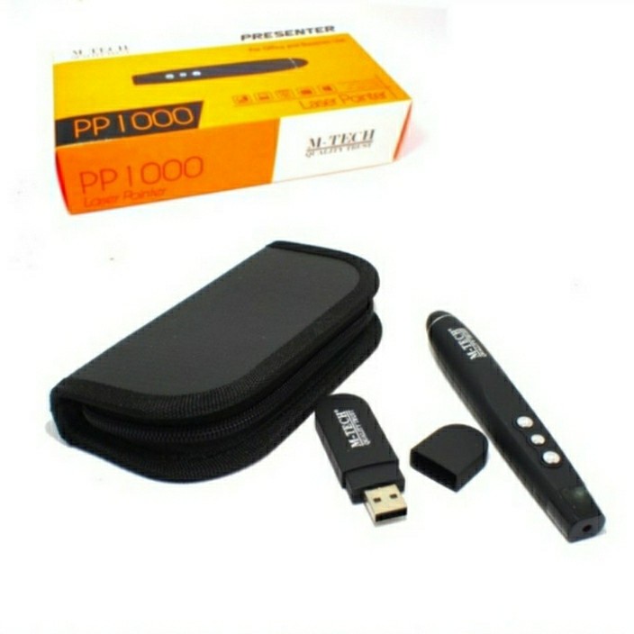 M-Tech Wireless Red Laser Pointer Presenter Presentasi Remote PP1000