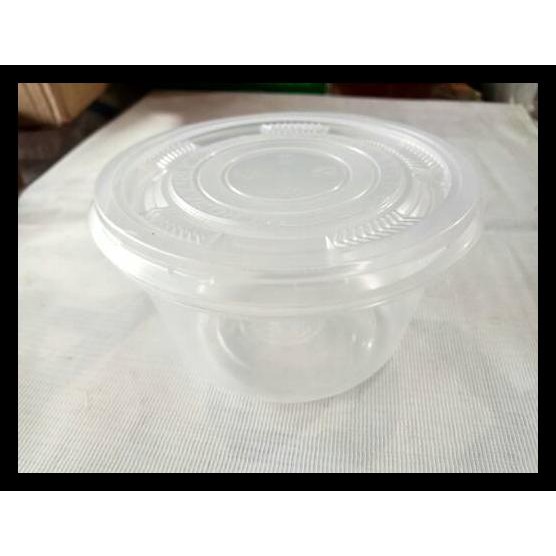 Mangkok Bening Plastik Uk. 450Ml + Tutup