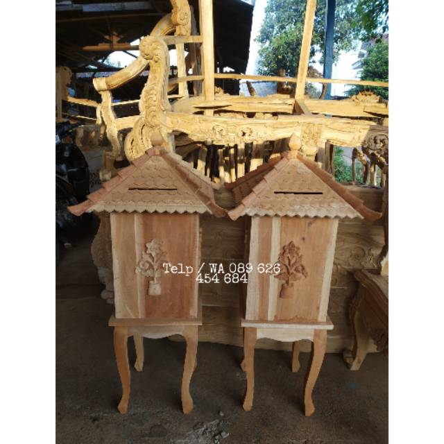 Kotak angpau dekorasi furniture asli jepara per pcs