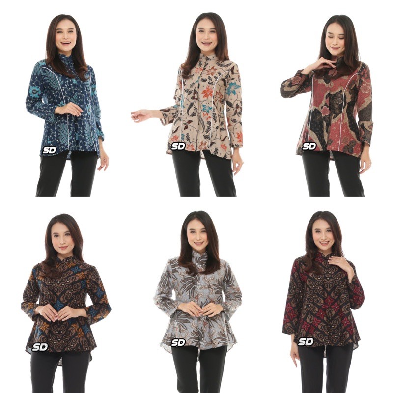 Flash Sale Tey-17 Batik Wanita Asj Sa Hrb026 Kenongo Kemeja Tosca Pendek neQawJoTo65w5dj