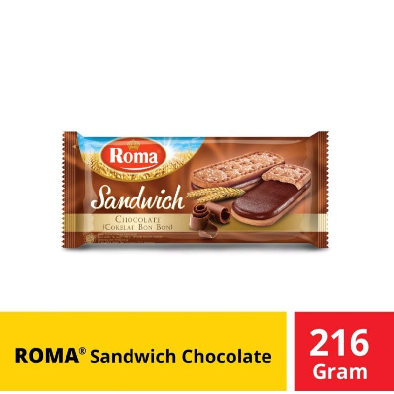 Roma Sandwich Coklat 216gr