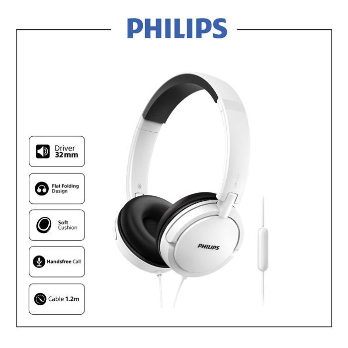 Philips Headphone with Mic SHL5005 - Garansi Resmi ANP 1 Tahun