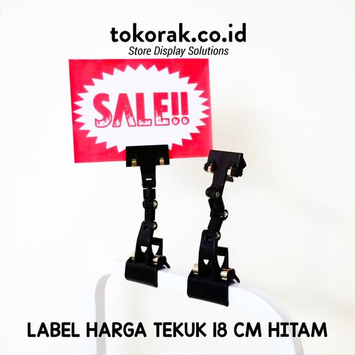 JEPITAN PRICE TAG LABEL HARGA HOLDER ROBOT TEKUK 18CM PER 5 PCS