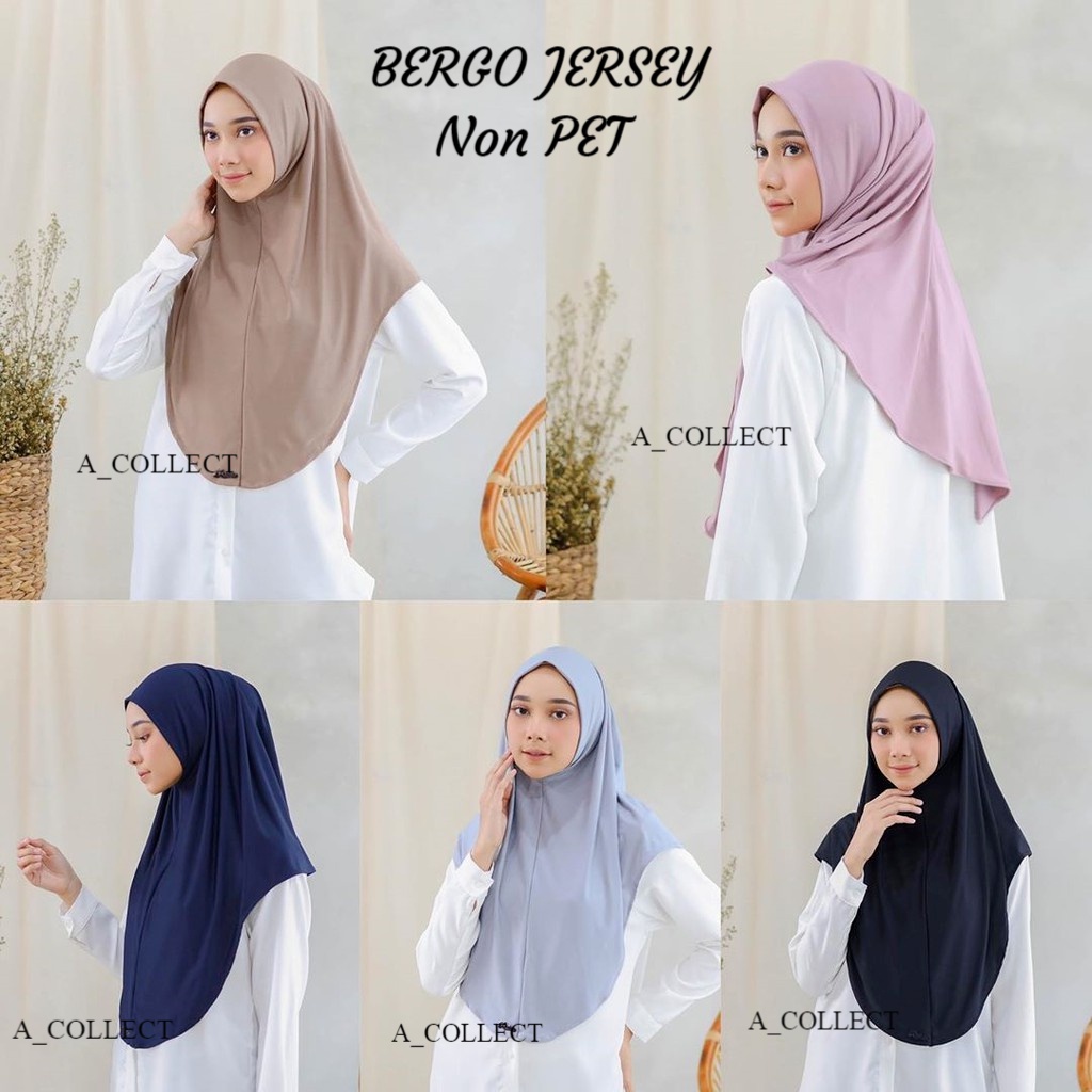HIJAB SPORT PREMIUM NON PET JERSEY JILBAB OLAHRAGA TANPA PET