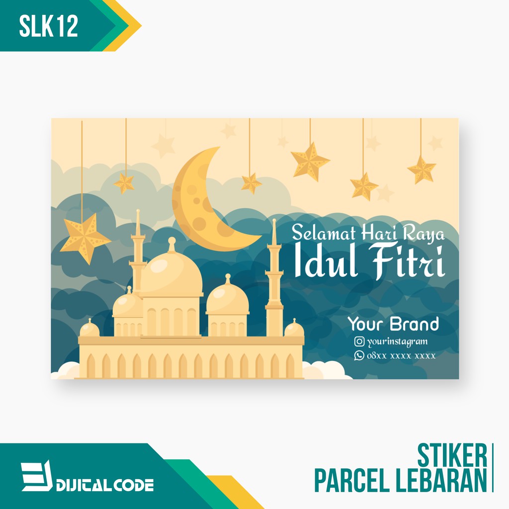 

SLK12 Stiker Label Parcel Lebaran Idul Fitri