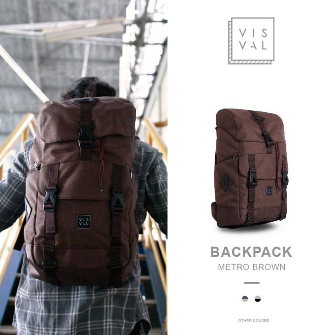Marishkashop Tas Ransel Backpack Visval Metro Gendong Rucksack Punggung Laptop Ori
