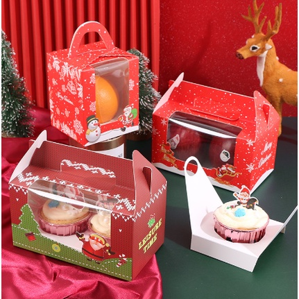 

BOX christmas, kotak cupcake natal