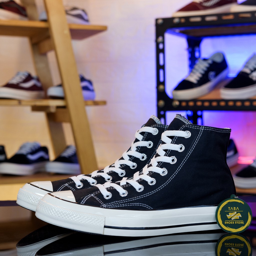 (Bisa COD) Sepatu Sneakers 70's High Black White Pria Wanita