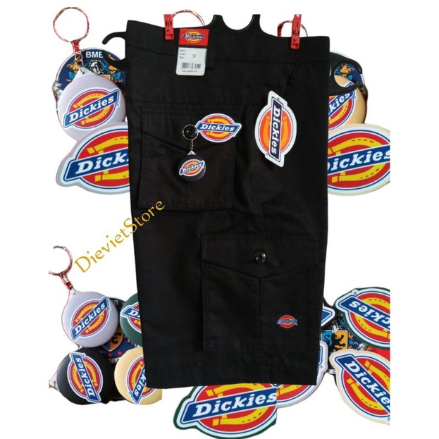 CARGO PENDEK DICKIES FREE STICKER + GANTUNGAN PIN DICKIES