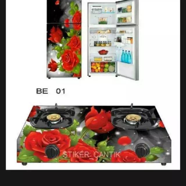 Stiker kulkas dan kompor gas
