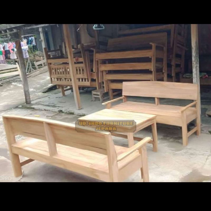 bale bale bangku teras kursi taman / cafe kayu jati