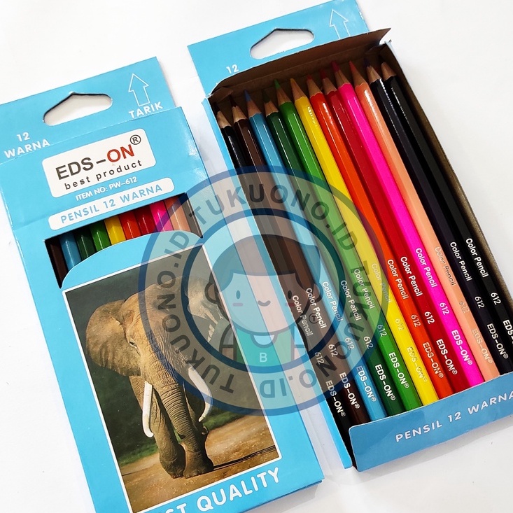 

EDS-ON PW-612 Pensil Warna 12 Colours | PANJANG