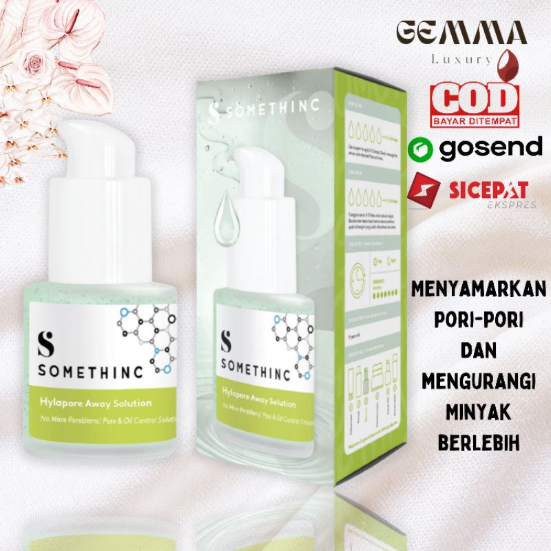 (GOSEND/COD) SOMETHINC HYLAPORE AWAY SOLUTION Serum20ml - SERUM OIL CONTROL | MENYAMARKAN PORI-PORI