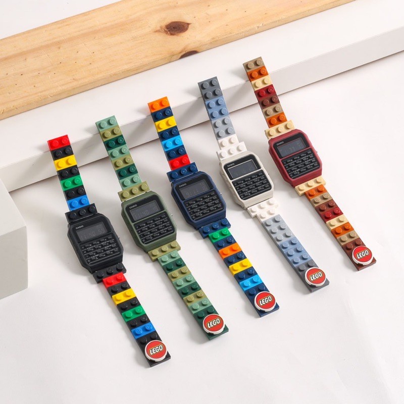 LEGO - Brick Watch / Jam Tangan dg Strap dari Brick LEGO ( Kode: aPCI ) - dikombinasikan dg Jam Tang