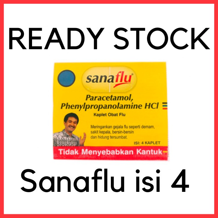 Sanaflu Kaplet Sana Flu obat flu paracetamol tidak menyebabkan kantuk