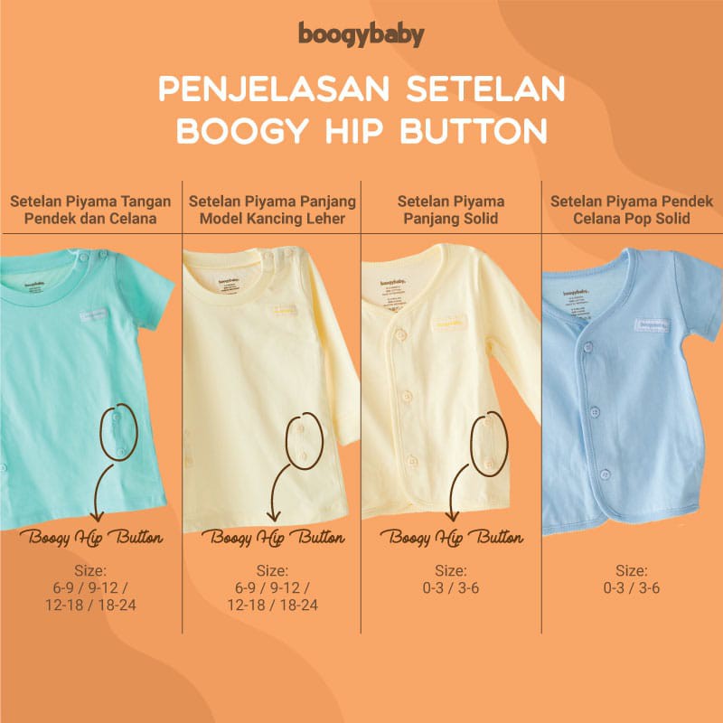 Boogy Baby Piyama Bayi dan Anak SOLID Series