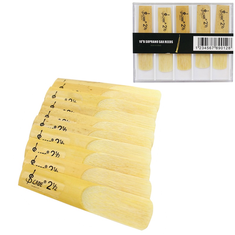 10pcs bB Sax Saxophone Kekuatan 2.5 Reed 2 1 / 2 Kualitas Tinggi