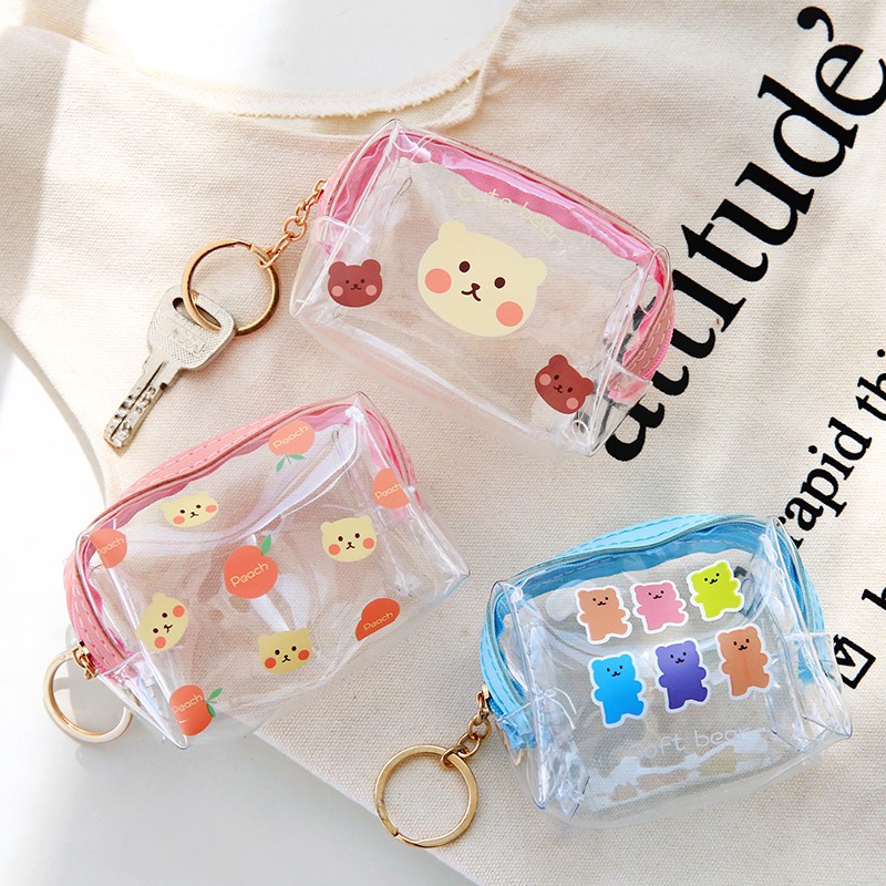 Retaily HL0122 Pouch Transparan Mini Tas Kosmetik Motif  Make Up Bag Serbaguna