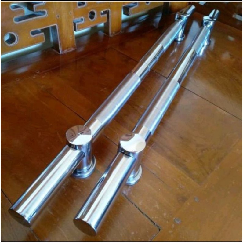 Handle pintu Gagang pintu stainless motif Suling Bulat panjang 60cm / 80cm / 100 /120cm Tarikan pintu rumah