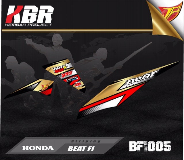 (cod)BEAT FI LAMA 2013 2014 2015 Stiker Motor Striping Variasi Lis Honda Skotlet Scotlite TRANSPARAN