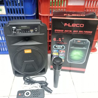 TERBARU !!!Speaker Fleco FL-3363/FL-3362 FREE Microphone MIC Karaoke Portable Extra BASS