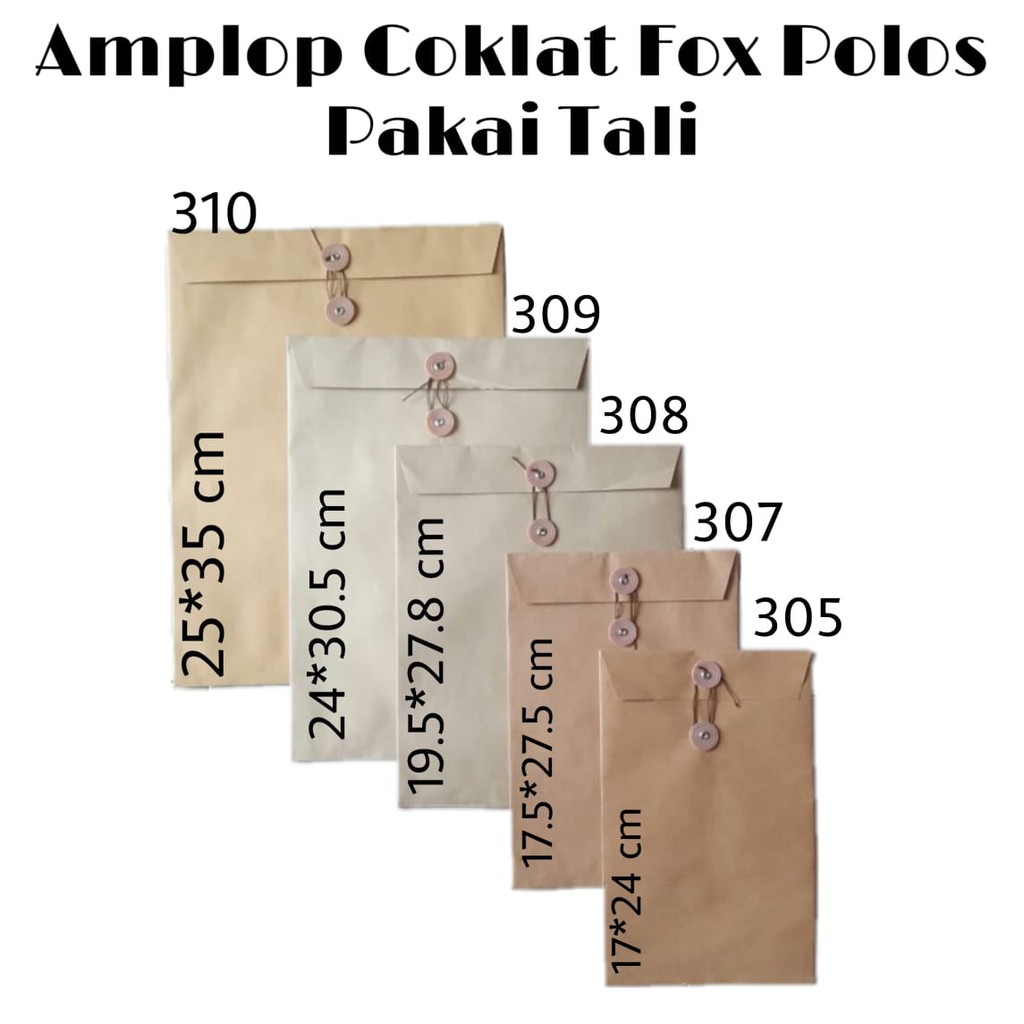 

Amplop Coklat Polos Pakai Tali 308