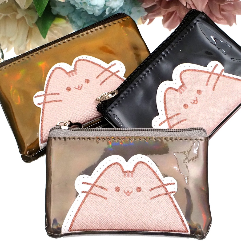 Dompet Koin Mini HOLOGRAM TEBAL Pusheen High Quality Tempat Uang Pouch Kantong Kartu