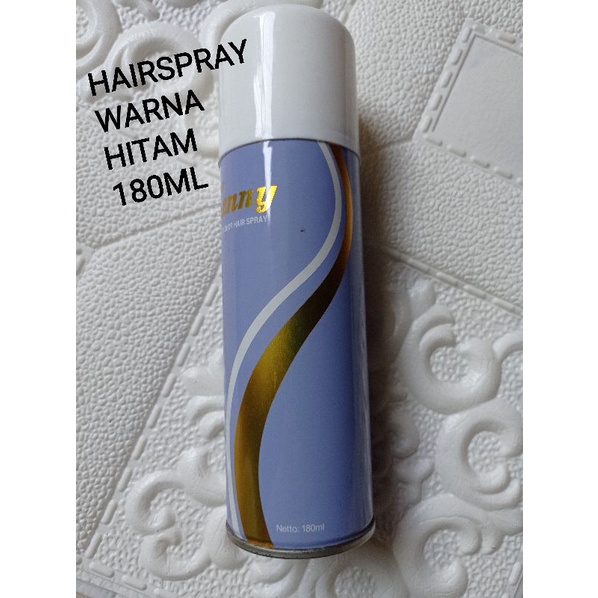 HAIR SPRAY WARNA KENNY HITAM 180ML - HAIR STYLING SPRAY PENUTUP UBAN RAMBUT NON PERMANENT