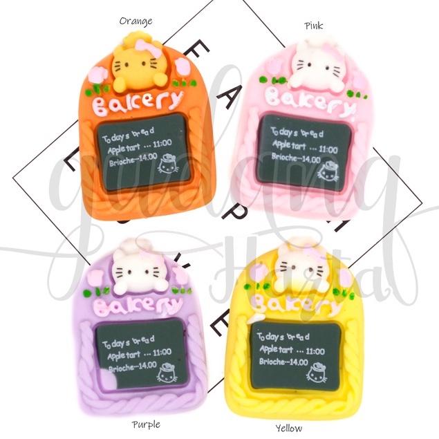 GEMEZZ Jepit Rambut Kitty Bakery Sign Hairclip Tema Toko Kue GG 213059