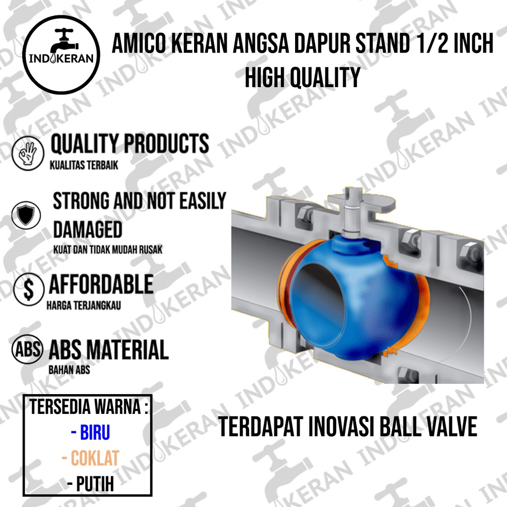 AMICO - Kran Angsa Dapur Stand - 1/2 Inch - High Quality