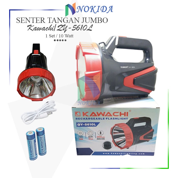 Nokida Senter Tangan Kawachi Jumbo QY-5610L / Senter Besar LED Charger / Lampu Senter LED Cas / Sent