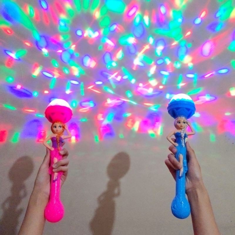 Mainan Anak Tongkat Frozen disco musik lampu