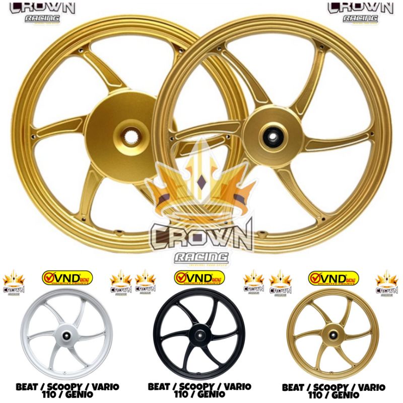 Velg VND Six Star Ring 14 Beat / Scoopy / Vario 110 / Genio / Spacy