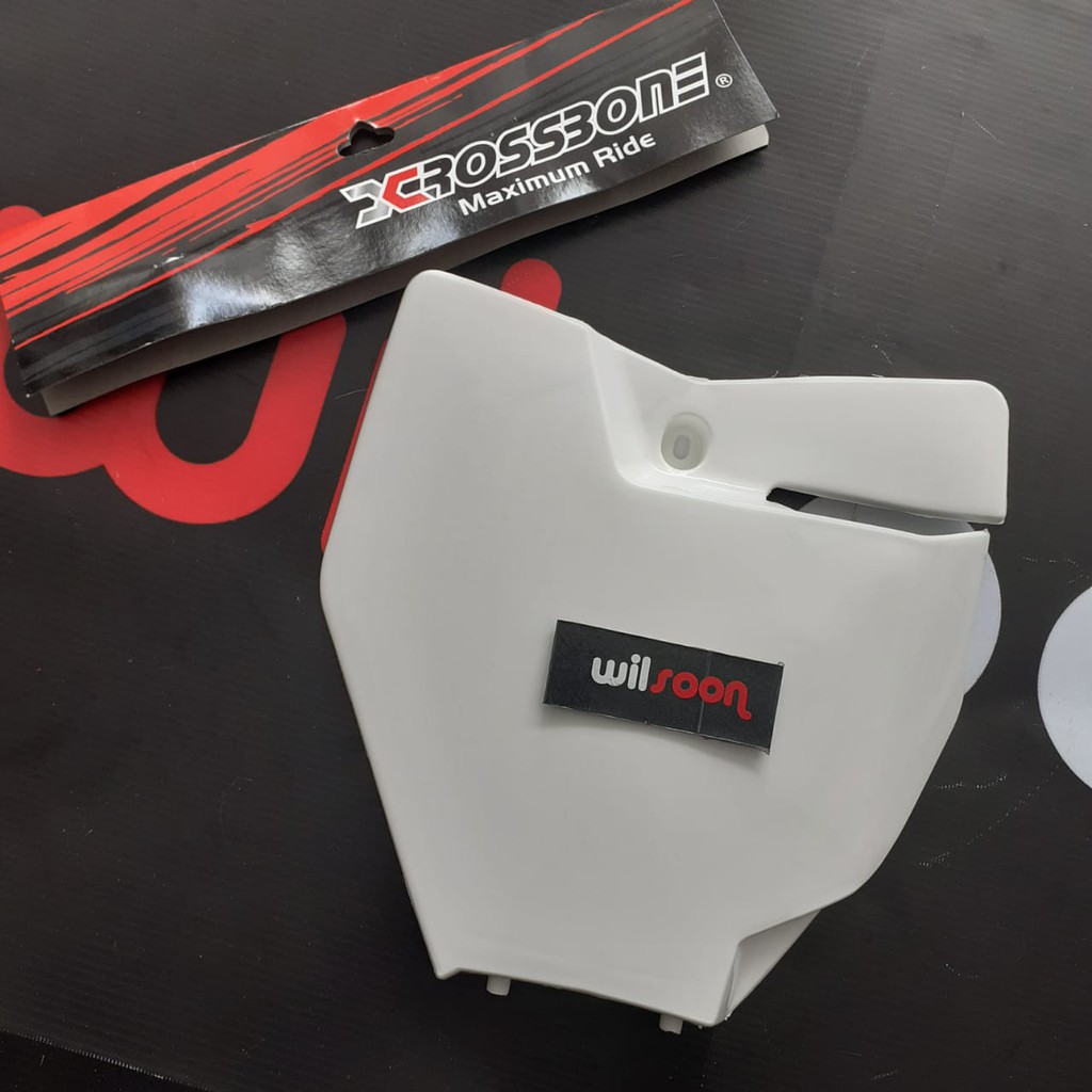 Papan Nomor Start / Plat Number KTM 250 Sixday Putih XCrossbone