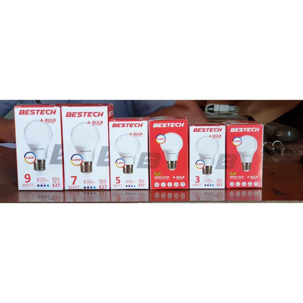 Bestech Lampu Bohlam LED A Bulb Cool White 5 WATT Hemat Energi Cahaya Lampu GARANSI 1 TAHUN