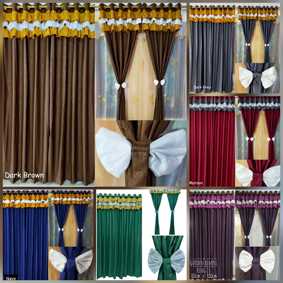 GORDEN JENDELA RUMBAI TALI PITA POLOS 10 RING GORDEN JENDELA PINTU RUMBAI REMPEL SUSUN PITA
