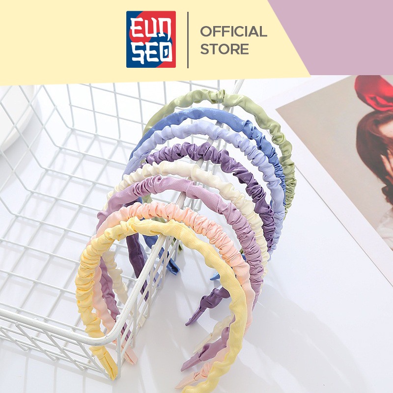 Bando Bandana Kerut Satin Hair Accessories Style Fashion Korea EUNSEO