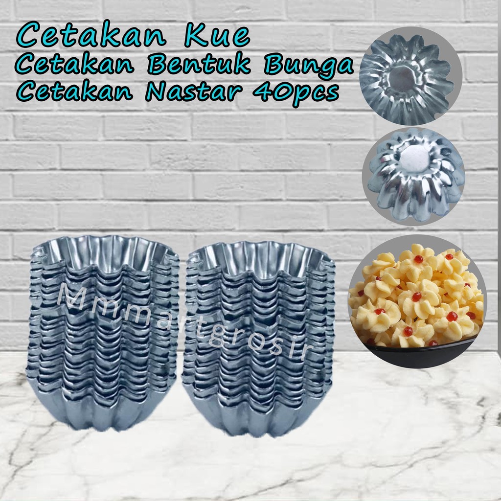 Cetakan / Cetakan Bentuk Bunga / Cetakan Kue / Nastar / 40pcs