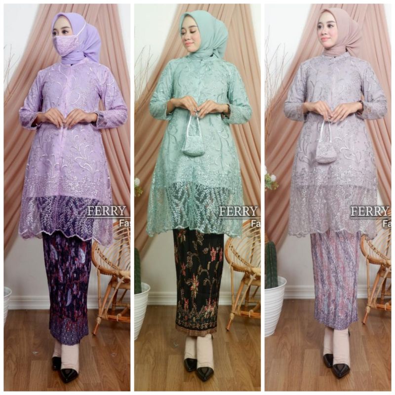 NEW √ STELAN KEBAYA BUSUI FRIENDLY kebaya modern set kebaya tulle tunik tulle