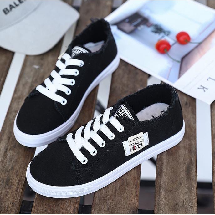 Favorite &quot;FREE BOX&quot; Sepatu Sneakers Wanita Korea Sneakers Kanvas Sepatu Cassual Fashion Stylish Premium Quality Import 9153